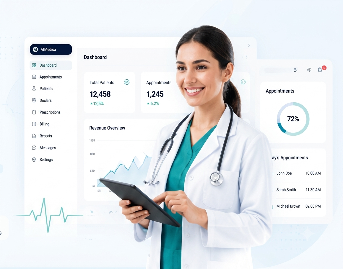 Doctor with tablet